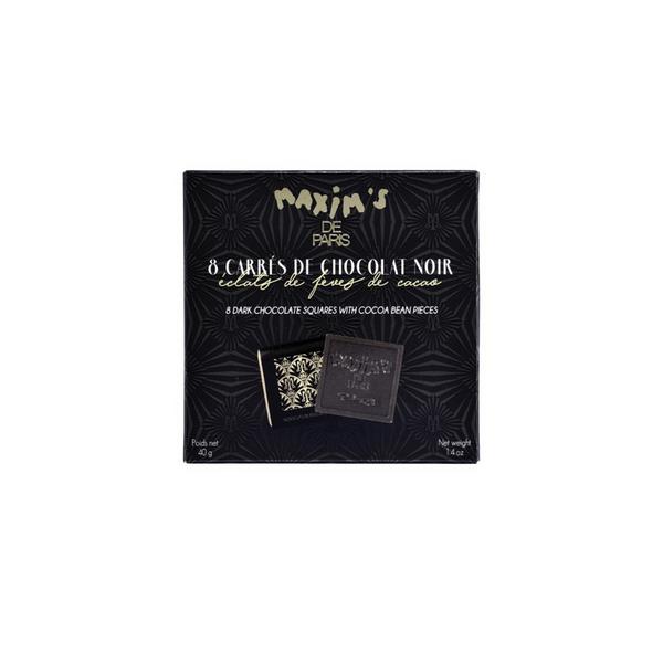 MAX 4466 - DARK CHOCOLATE SQUARES WITH COCOA BEANS 8 PCS