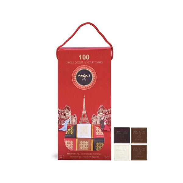 MAX 3988 - GIFT PACK WITH 100 ASSORTED CHOCOLATE SQUARES